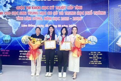 THCS LƯƠNG THẾ VINH ĐẠT GIẢI BA TẠI CUỘC THI KHOA HỌC KỸ THUẬT CẤP TỈNH LÂM ĐỒNG